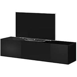 E-com Rocco Meuble TV Bas Noir 100 cm