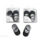 Baby Girls Black Patent Heart Shoes - Black - 0-6 Months
