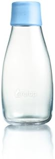 Retap ApS 0.3 Litre Small Borosilicate Glass Water Bottle, Baby Blue