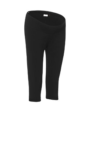 Noppies Women's Capri Amsterdam Skinny Maternity Legging, Black, Size 10 (Manufacturer Size:Small/Medium)