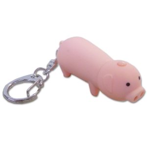 Preisvergleich Produktbild CUTE PIG Light Up KEYCHAIN With Sound FX by add