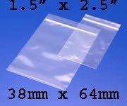 500 Grip Seal Bags 1.5" x 2.5"