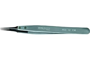 KD89 Horotec MSA12.714 - Pinzette con punte in fibra di carbonio nero, punte molto sottili., grigio