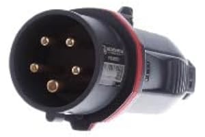 Walther Werke 1345139 FW210506CC CEE Stecker 16A 5polig 400V 1St, Schwarz, Rot