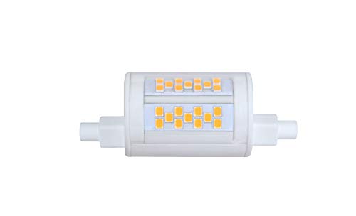 ECOBELLE® Lampadina LED R7s *HYPERNOVA FOCUS* 12W 1550 Lumen Bianco Caldo 3000K 78mm 270° Lampadina Corta Ultrapotente con corpo in Ceramica e Attacco Basso Asimmetrico (di facile da installazione)