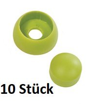 Preisvergleich Produktbild Klingl 10er-Set Abdeckkappen Bolzenabdeckung apfelgrün f. Spielturm Schaukel Kunststoff - 10 mm