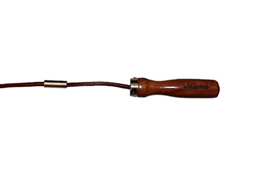 Massea Profi Leder Springseil mit Holzgriffen, Kugellager, Gewichte, einstellbares Seil - 7