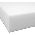4everPrime High Density Foam White Extra Firm Upholstery Cut To Size for Cushions, Sofa, Beds, Seating, Indoor Outdoor Padding (20 x 20 x 2 inch)