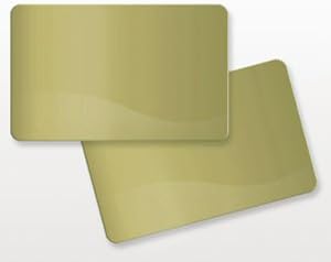 100 Fotodek PVC Metallic Colour Cards in Liquid Gold, for use in Plastic Card Printers