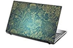 15.6 INCH TAYLORHE SKINS TaylorHe 15.6 inch 15 inch Laptop Skin Vinyl Decal with Colorful Patterns and Leather Effect Laminate MADE IN BRITAIN Blue Vintage Patterns Flowers and Birds