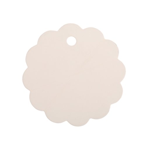 100Stk Etiketten Gift Anhänger Tags Geschenkanhänger Kraftkarton Geschenkkarten viele muster auswahl – Weiß/Blume - 5