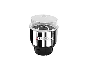 JESSTONE Stainless Steel Chutney Jar 400 ML Mixer Jar (Plastic Base) - Transparent Lid, and (it have warranty) (E)