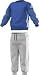 adidas Crew Infant Baby Kids Boys Jogger Tracksuit Set Blue/ Grey - 3-4 Years