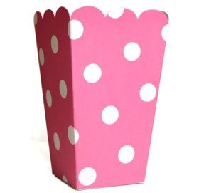 10 Fröhliche Rosa Weiße Popcorn-Schachteln aus der Serie „Colored Carnival“