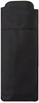 Parapluie Pliant Ville - Mini Taille Poche 17cm - Design rectangulaire - Résitant au vent - Baleines en Aluminium et Fibre de verre - couleur unie (Noir)