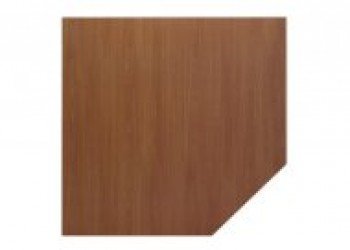 Preisvergleich Produktbild Trapezplatte Ausführung (Tischplatte): Nussbaum, Farbe (Stützfuß): Grau / Aluminium