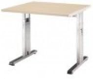Height Adjustable Desk O Series Maple Colour (Stand Table Top Colour: Silver