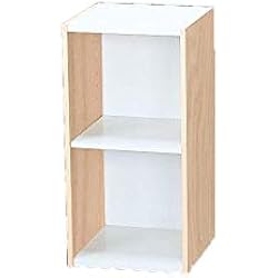Iris Ohyama Space Saving Shelf UB-6030 L.Brown/White Meuble de Rangement Petit Espace/Etagere modulable Gain de Place UB-6030-Chêne Clair et Blanc, 30 x 29 x 60 cm, Bois, Beige, 30 cm