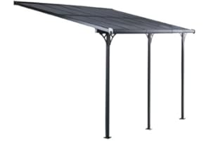 Gardiun Pergola Elliot - 15 m² 495x300x225/270 cm Aluminium et Polycarbonate
