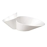 Lieferumfang: Villeroy & Boch NewWave Eye-Catcher Doppelschale (49 x 27 cm), Material: Premium Porzellan, Farbe: Weiß