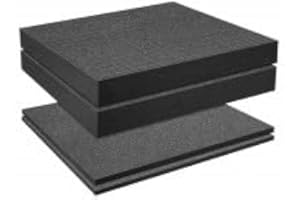 Gudalea Lot de 4 mousses prédécoupées - 2 pièces 400 x 300 x 50 mm - 2 pièces de 400 x 300 x 10 mm - Mallette à outils en mousse pour appareil photo miniatures - Outils