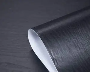 PIXER PVC Self-Adhesive Wallpaper Black Plywood Laminate Design Removable Wall Paper (200CMX60CM)