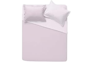 CosìCasa Sacco Copripiumino Singolo Cotone 100% [155X200 + 40 Cm] | Sacco Piumone Singolo Bicolore Reversibile Rosa/Grigio | Parure Copripiumino e Federe [50x80] Completo 1 Piazza