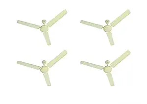 Usha Diplomat 1200 mm 74-Watt Ceiling Fan (Ivory, Pack of 4)