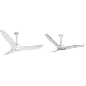 Orient Electric Aeroquiet 1200mm Premium Ceiling Fan (White) & Aerostorm 1320mm Premium Ceiling Fan (White) Combo