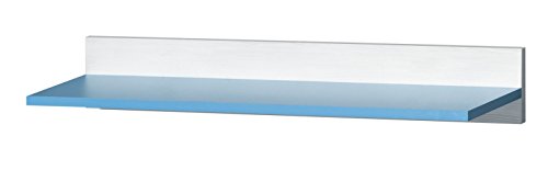 Preisvergleich Produktbild Hängerregal Wandregal Kindermöbel NUKI Kinderzimmer Babyzimmer (Norwegische Kiefer - Hellblau)