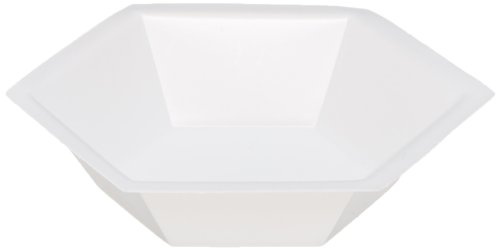 Eagle Thermoplastics HWB-300 Polystyrene Hexagonal Anti-Static Weighing Dish, Medium, 50mL Capacity (Case of 500)