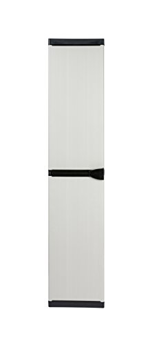 Hoher Nischenschrank mit spritzwassergeschützter Deckel- & Bodenplatte sowie 3 Einlegeböden (2 davon verstellbar) – extra stabil, leichter Aufbau, optimal für Haushalt oder Garten - 4