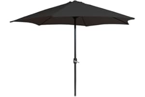GERIMPORT Sombrilla antracita 3 metros tubo aluminio 48 mm