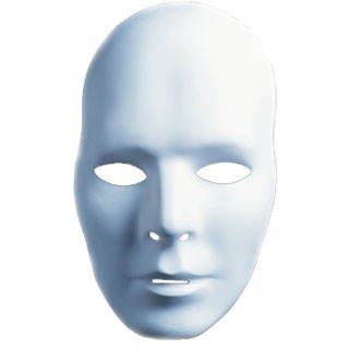 weiße Maske, unbemalt