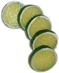 TMODD New 5 Pcs Artificial Fake Lemon Slice Food Fruit Great Home Decoration Two Color Options (Green)