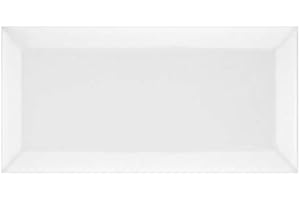 HARDYS24 Metro Wandfliesen 7,5 x 15 cm mit Facette Weiss Glänzend U-Bahn