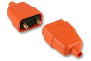 AVSL CONNECTOR RUBBER 10A 2 PIN ORANGE