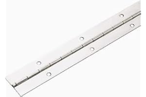 Gedotec Klavierband zum Schrauben | Türband gerollt | Tür-Scharnier Vernickelt | Anschraubband 420 x 32 mm | STABILO | Möbelscharnier gebohrt | 1 Stück - Stangenscharnier