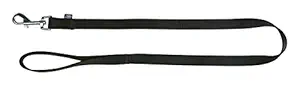 Trixie: - Classic Lead | Nylon Adjustable Dog Lead with Stainless Steel Hooks | Made, Padded Loop Gives a Comfortable Grip ? (3.30 ft./20 mm, M-L) Black