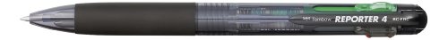 Tombow BC-FRC12 Vierfarb-Kugelschreiber Reporter 4, lose, transparent schwarz