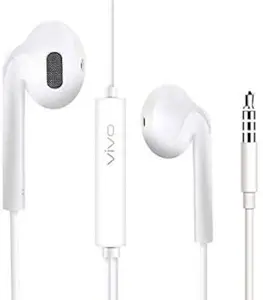 Used for vivo Earphone in-Earphone HICH BASS HD Sound Quality and HIGH BASS HD Voice Quality MIC [COMPATIBILE with ] VIVO/Oppo/MI/and All Mobile Phones Y12 Y51 Y73 Y72 3.5 MM Jack