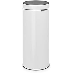 Brabantia - 115141 - Poubelle Touch Bin Unie New, 30 L - Blanc