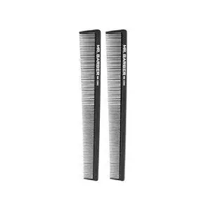 Mr Barber Carbon Comb/Small Cutting Comb/Professional Barber Comb -Set of 2 Combs- MB-CO05