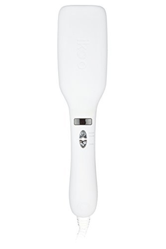 Innovative Glättbürste ikoo e-styler in Weiß mit glatten Keramik-Panels und revolutionärer Ionen Funktion gegen eine statische Aufladung der Haare inklusive 360 Grad drehbarem Kabel gegen Kabelgewirr - 4
