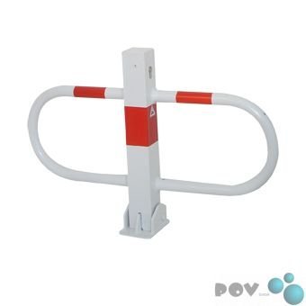 Preisvergleich Produktbild POV® Parkplatzsperre 70x70 mm, umlegbar mit Profilzylinderschloss