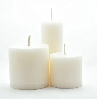 kavvya creations Premium Scented Vanilla Confront Pillars (Set of 3), Best for Home Decor, Birthdays, Prayer Meets, Candle Light Dinner, Gifts