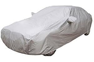 Redlution Large Waterproof Car Cover, Protects against Sun, UV Rays, Rain, Snow, Ice and General Dirt, Silver, 410 x 165 x 120cm