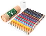 iArtker Long Triangular Colored Drawing Pencils Set of 18 Assorted in Tubular Vase with High Quality Sharpener