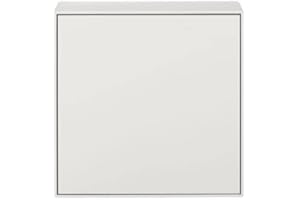 ‎NOW! BY HÜLSTA now! by hülsta "Easy Wandregal, Designbox, Hängeelement mit Tür in Lack-reinweiß, 51,2cm H x 51,2cm B x 33cm T inkl. Hängebeschlag