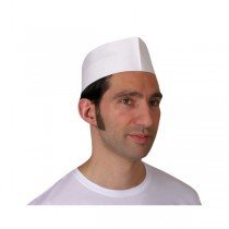 Preisvergleich Produktbild Schiffchenmütze Krepp weiß verstellbar